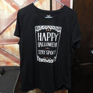 Happy Hallowen stay spooky fun graphic T one sided~Womens~Witch wear